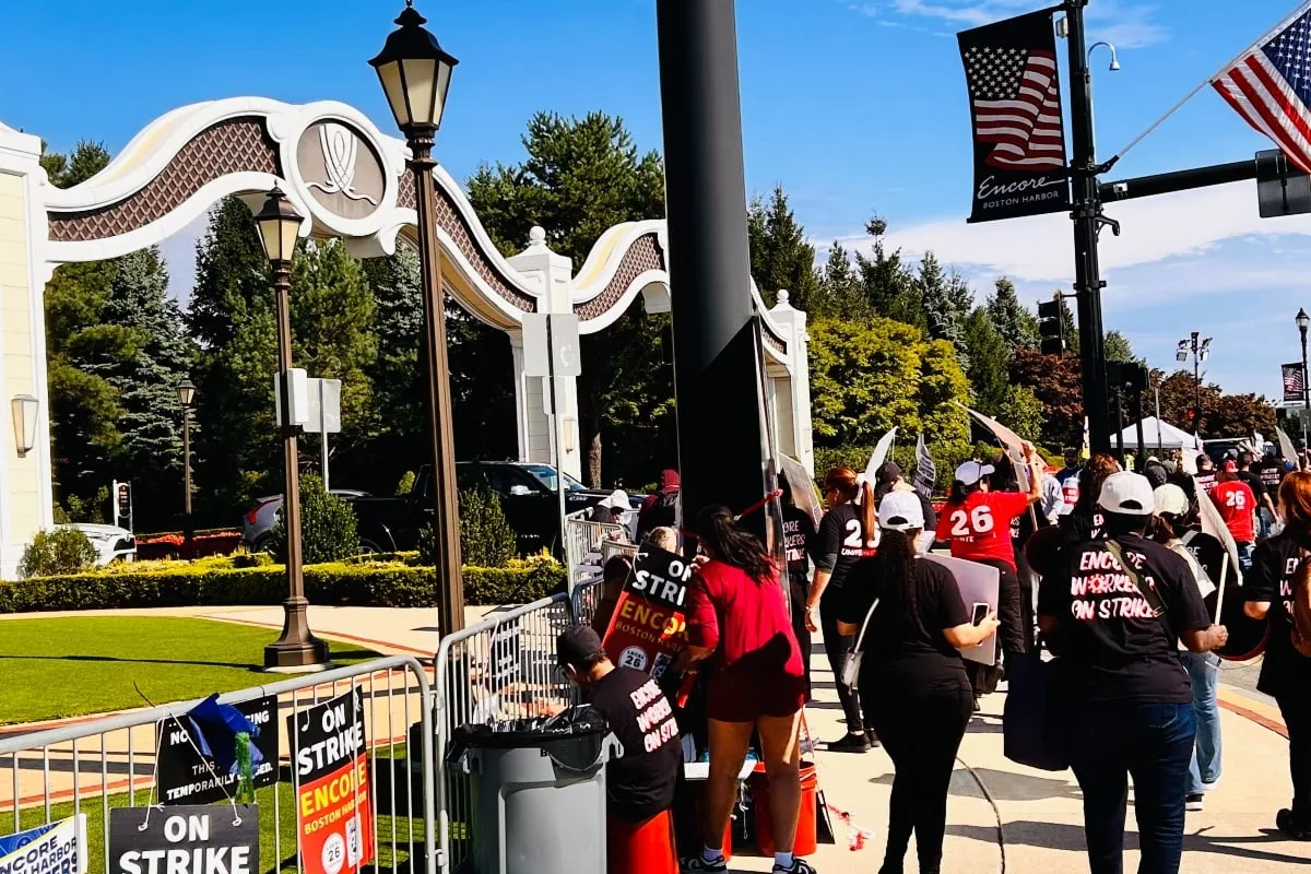 Encore Boston Harbor unions strike