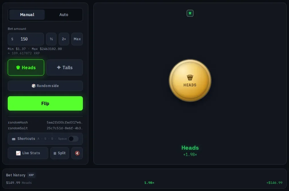 coin flip working today